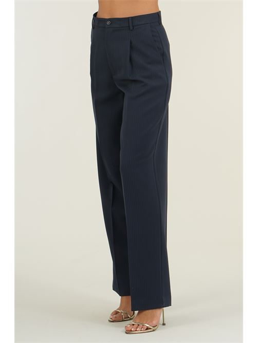 Pantalone palazzo gessato Elmas Phil | 011296BLU